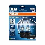 Osram COOL BLUE® INTENSE HB4, +100% mehr Helligkeit, bis zu 5.000K, Halogen-Scheinwerferlampe, LED-Look, Hängebox (2 Lampen)