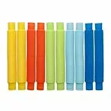 alldoro 68712 Flexi Pop Tubes 10er Set, ausziehbares Fidget Spielzeug von 21-73 cm, buntes Motorikspielzeug ab 3 Jahren, Indoor & Outdoor