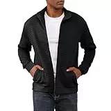 HOTIAN Jacke Herren Steppjacke Herren übergangsjacke frühlingshaft Karierten Jacquard Freizeit Leicht Jacken Stehkragen mit Tasche