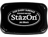 Tsukineko Stazon Unbekannt Stazon 252619 Stempelkissen Schwarz-Jet Black, 9.5 x 6.5 x 1.6 cm