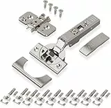 BLUM 10x CLIP top BLUMOTION Möbel Scharnier 110°, gerade mit Feder, Eckanschlag + BLUM CLIP Exzenter Kreuzmontageplatte, Stahl, Schraubvariante, Distanz 0 mm, Topfband ø=35mm