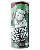 ULTRA ICE TEA Bio Eistee – Veganes Getränk aus schwartee Extrakt mit dem One Piece Charakter Zoro – Erfrischender Pfirsich-Geschmack – 1 x 330 ml ( sortierte Artikel )