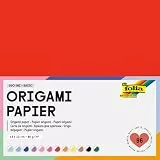 folia 9115 - Origami Papier DUO UNI BASIC, 13 x 13 cm, 80 g/m², 96 Blatt sortiert in 12 Farben, DIY Faltblätter zum Papierfalten und für andere kreative Bastelarbeiten