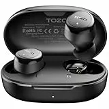 TOZO E1 Kopfhörer kabellos Bluetooth 5.3 Bluetooth Kopfhörer, In Ear Kopfhörer mit App, 30 Std Premium Sound, IPX6 Wasserdicht, 2 ENC-Mikrofone klare Anrufe Noise Cancelling Kopfhörer - Schwarz