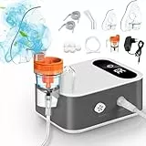 Inhalationsgerät für Erwachsene und Kinder,Kompressor Vernebler Inhaliergerät Kinder Baby, Elektrische Inhalator mit Masken & Mundstück,Inhalationsgerät für Reisen und Zuhause (Grau)