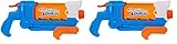 Nerf Super Soaker Flip Fill Wasserblaster, Spritzpistole mit 4 Modi, schnelles Befüllen, Outdoor-Spielzeug mit 887 ml Tank, für Jungen und Mädchen (Packung mit 2)