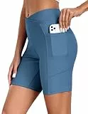 Ekouaer Damen Badeshorts Badehose mit Kurzliner Schnelltrockner M