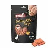 Rosewood Chicken Fillet Strips Small – Weicher Snack für kleine Hunde mit 97 Prozent Huhn, proteinreich und fettarm, ohne Getreide, ohne künstliche Zusatzstoffe, 150 g