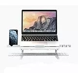 Generisch Laptop Ständer Höhenverstellbarer Notebook Ständer,Multifunktionaler Laptopständer,Laptop Halterung Kompatibel mit Laptop (10-17 Zoll), Weiß