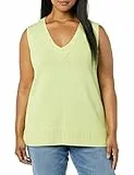 Amazon Essentials Damen Ultraweicher Pullunder, Strahlendes Olivgrün, XL