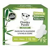 The Cheeky Panda Damenbinden aus Bambus mit Flügeln – Starker Schutz – 12 Binden – Superabsorbierend und Plastikfrei!