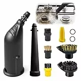10 Stück Zubehör für Kärcher Dampfreiniger SC1 SC2 SC3 SC4 SC5, Handdüse Ersatzteile Set, inkl Verlängerte Düse, Gebogene Düse, Rundbürste, Fugen Düse, Siegel, Zubehör für Kärcher Dampfreiniger