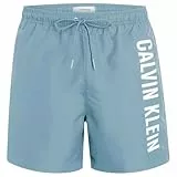 Calvin Klein Herren Badeshorts Medium Drawstring mit Tunnelzug, Blau (Skim Blue), XL