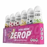 Best Body Nutrition Vital Drink ZEROP - Mix-Box 6 x 48 ml, Original Getränkekonzentrat - Sirup - zuckerfrei, 1:80, Probierset: Eistee-Pfirsich, Himbeere, Kirsche, Johannisbeere, Waldmeister
