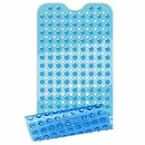 BEARTOP Badewannenmatte | Badewanne Antirutsch BPA Frei | Antirutschmatte Dusche Kinder | aus Gummi | 40 x 100cm rutschfeste Badematte für Senioren und Kinder | Weiß