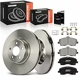 Frankberg 2x Bremsscheiben + 4x Bremsbeläge Mit bremsenschmiermittel Vorderachse Kompatibel mit GLK-Klasse X204 200-350 2.0L-3.5L 2008-2015 Replace# 1J0698151D