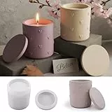 Silikonform Kerzenhalter,Gießformen Silikon,Silikonform Kerzenhalter Mit Deckel,DIY Kerzen Formen,Kerzenform Silikon,Kerzenformen Zum Gießen Set