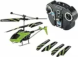 Revell 23829 RC Helikopter mit Fernbedienung Streak, Gyro, 2-Kanal IR-Fernsteuerung, Indoor-Flugmodell, mit Glow-in-the-Dark Effekt Hubschrauber Ferngesteuerter Heli, Grün, 15 cm