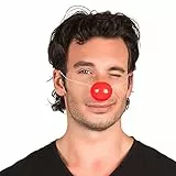 Boland 55522 - Clownsnase aus Plastik, mit Gummiband, 24 Stück, Rot, super halt, Spaßmacher, Accessoire, Mottoparty, Karneval
