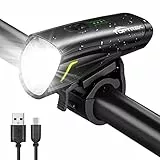 toptrek Fahrradlicht Vorne, 70 Lux mit Auto-Modus Fahrradlicht USB Aufladbar LED Fahrradbeleuchtung, StVZO Zugelassen Fahrradlampe, IPX5 Regenfest Fahrrad Licht Frontlicht