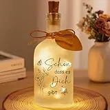 Linkax Geburtstagsgeschenk Geschenke für Frauen Freundin, LED Flaschenlicht mit Spruch-Schön, dass es Dich gibt, Muttertagsgeschenk für Mama, Dekolicht Dankeschön Geschenk Rituals Geschenkset