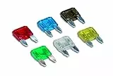 Cartrend 10527 Sicherungen Minisicherungen|KFZ Flachsicherungen Set|Autosicherungen 7,5 A, 10 A, 15 A, 20 A, 25 A, 30 A, 6-teilig