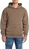 Replay Herren Hoodie mit Bauchtasche, Braun (Mou 028), XS