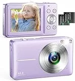 Digitalkamera 1080P 44MP Fotoapparat, mit 2,4' LCD-Bildschirm, 16-fachem Digitalzoom und Bildstabilisierung, tragbare kompakte Vlogging-Kamera für Kinder, Teenager und Anfänger