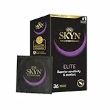 SKYN Elite Kondome (36 Stück), latexfrei, Skynfeel, für Männer, normale Größe, ultradünne und weiche Kondome, glatte gerade Form, 53 mm breit