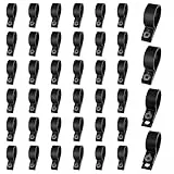 VooGenzek 40 Stücke 23mm (1 Zoll) Nylon R-Type Kabelhalter, Cable Clip Drahtklemme mit 40 Stück Schrauben, für Drahtmanagement (Schwarz)