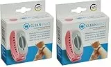 Cleanbrace Hygiene und Desinfektionsarmband Handdesinfektion für unterwegs inklusive Refiller, Pink, 1 stück (Packung mit 2)