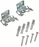 Gardinia Träger für Jalousien mit 25 mm Oberschienen, Für Decken- oder Wandmontage, Montage mit Schrauben und Bohren, Metall, Verzinkt, 2 Stück