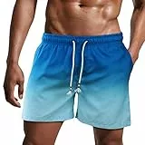 Danfiki Herren Badehose Schnelltrocknend Badeshorts Kurzen Strandhose Sporthose Schwimmhose mit Meshfutter