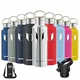 Super Sparrow Trinkflasche Edelstahl Wasserflasche - 750ml - Isolier Flasche mit Perfekte Thermosflasche für Das Laufen, Fitness, Yoga, Im Freien und Camping | Frei von BPA