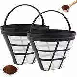 Wiederverwendbarer 4-Kegel-Kaffeefilter, Permanenter Filterkorb für 8-12 Tassen Kaffeemaschinen, Filter #4 Kegel-Kaffeefilter für Braukaffeemaschine, Permanentfilter für Kaffeebar-Brauer-Zubehör, 2
