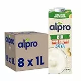 Alpro Bio Soyadrink ohne Zucker – 8 x 1 l