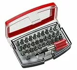 kwb Bit-Set Bitbox mit Bithalter - 32-teilig inkl. Stecknuss-Adapter - Hochwertiger Chrom-Vanadium-Stahl - Für gängige Akkuschrauber