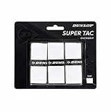Dunlop Unisex Super Tac Overgrip Griffband, Weiß, 3 Stück