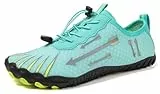 Teechodina Unisex Zehenschuhe Wasserschuhe Strandschuhe Barfußschuhe Barfussschuhe Herren Damen Traillaufschuhe Aquaschuhe Schwimmschuhe Surfschuhe, AB-Blau, 40