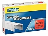 Rapid Heftklammern (24/8 mm Super Strong, verzinkt) 1000 Stück