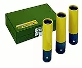 Proxxon 23970 Steckschlüsseleinsatz/Einsatzset IMPACT, extralang zum Einsatz mit Druckluftschraubern, extreme Verschleißfestigkeit, 1/2 Zoll, Länge: 130 mm, Durchmesser 17/19/21 mm, Drehmoment: 500 Nm