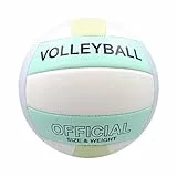 Super Soft Volleyball Offizielle Größe 5, Wasserdichter Volleyballball mit Pumpe, Wasserdichter Volleyballball mit Pumpe, Outdoor und Indoor für Pool, Strand, Fitnessstudio, Sporthallen (D)