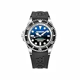 Bobroff Tabarca BF0003i-BFSTN Diver Professionelle Herren-Armbanduhr, automatisch, 1000 m, Blau, 44 mm, Heliumventil, blau, 44MM, Riemen
