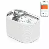 AstroPet Scorpio Katzenbrunnen Kabellos - 2,5L Trinkbrunnen für Katze & Hunde mit App Steuerung, 5200mAh Akku, 180° Bewegungssensor, Spülmaschinenfeste Edelstahl Trinkschale, Leise Drahtlose Pumpe