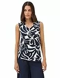 CECIL Damen 3227061 Top mit Smok Details, urban Dark Blue, Large