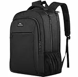 MATEIN Business Laptop Rucksack 15,6 Zoll Reise Laptoptasche mit USB Ladeanschluss Wasserabweisend Daypack Arbeit College Computer Herren Damen, Schwarz