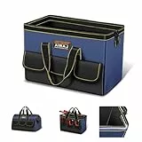 AIRAJ Werkzeugtasche 14 Zoll | Werkzeugtasche Großer Öffnung | Einfacher Zugriff Werkzeuge | Strapazierfähiger 600D Oxford-Gewebe | Werkzeug-Organizer | Verabschieden Unordnung | 33×18×23CM