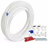 ilauke 15m Wasserzulaufleitung Universal Anschluss-Set für Kühlschrank Side by Side. Kühlschrankschlauch, Wasserschlauch 6,35mm(1/4') NSF Zertifiziert