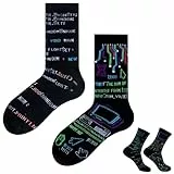 Belillpipi Programmierer Geschenke -Lustige Programmierer Socken Herren Damen 36-45,Funny Baumwolle Informatiker Socken,Informatiker Geschenke für Männer Frauen Geburtstagsgeschenk Weihnachtsgeschenke