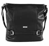 TOM TAILOR Juna Damen Hobo Bag Schultertasche Mittelgroß Schwarz